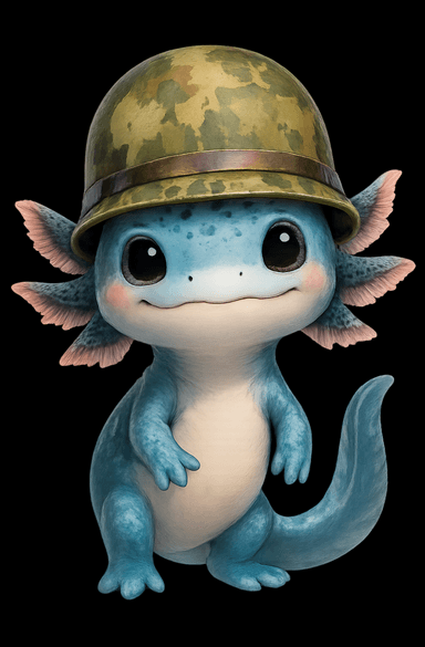 Axolotl Army Mascot